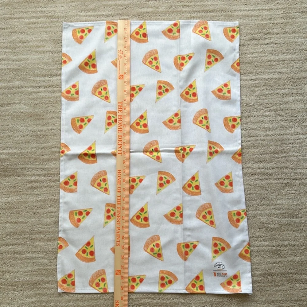 NWOT Set of 2 William Sonoma Gaby Dalkin No Kid Hungry Kitchen Towels Pizza Avoc